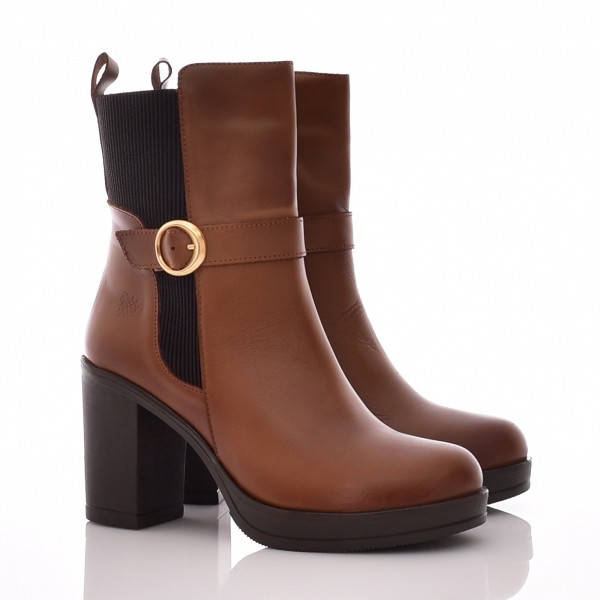 COMFORT HIGH HEEL BOOTS WITH GOLD DETAILS
