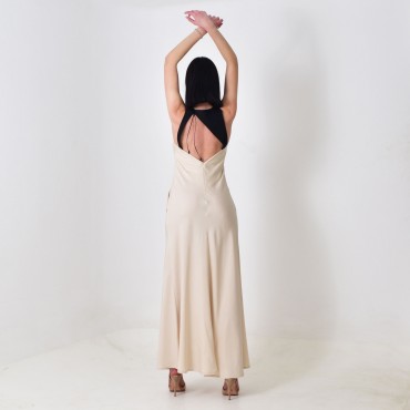 MAXI DRESS WITH OPEN BACK 