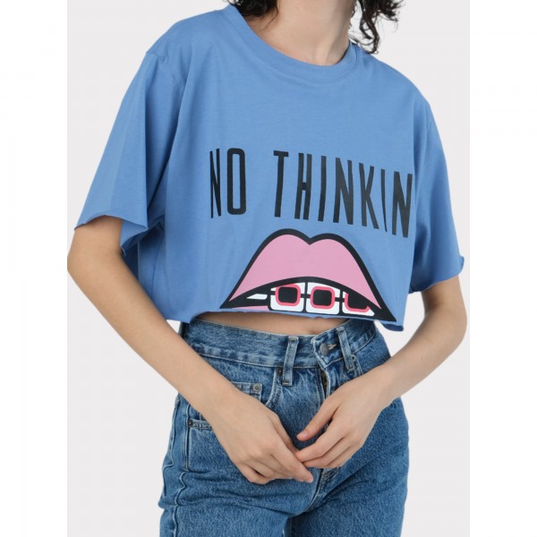 THE CROPPED AUTHENTIC TOP LIGHT BLUE