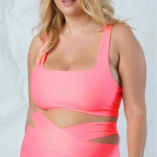 SPORTY BRA CUT OUT TOP PINK
