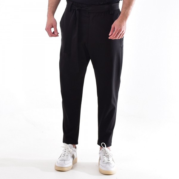 ELASTIC TROUSERS WITH BELT