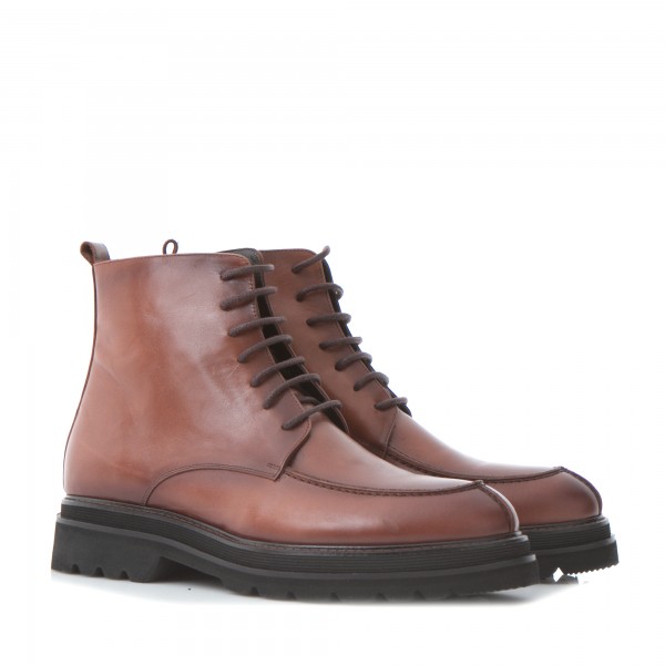 VICE MEN LEATHER BOOTS WITH ZIPPER