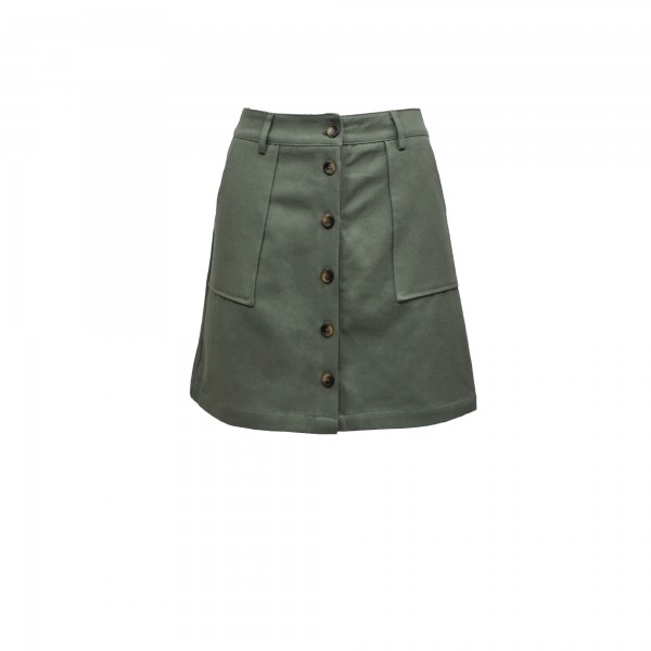 BUTTONED CASUAL SKIRT