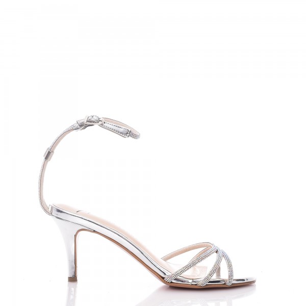 MID HEEL SANDAL WITH STRASS