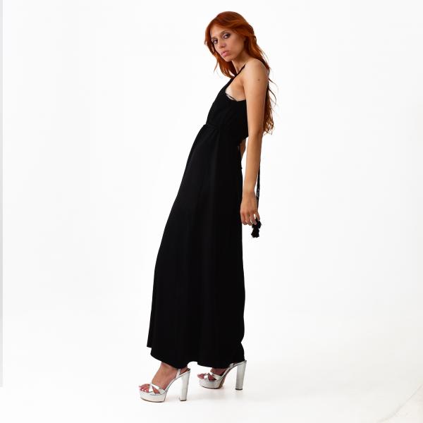 MAXI DRESS WITH KNITTED DETAILS