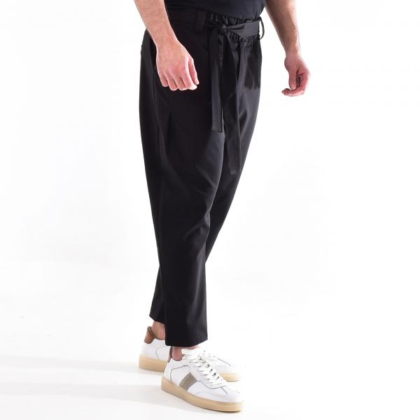 ELASTIC TROUSERS WITH BELT