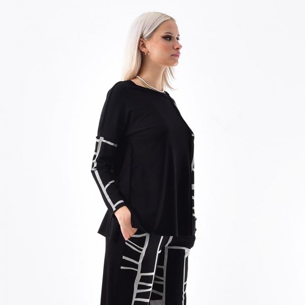 PIANO BLOUSE WITH LONG SLEEVES