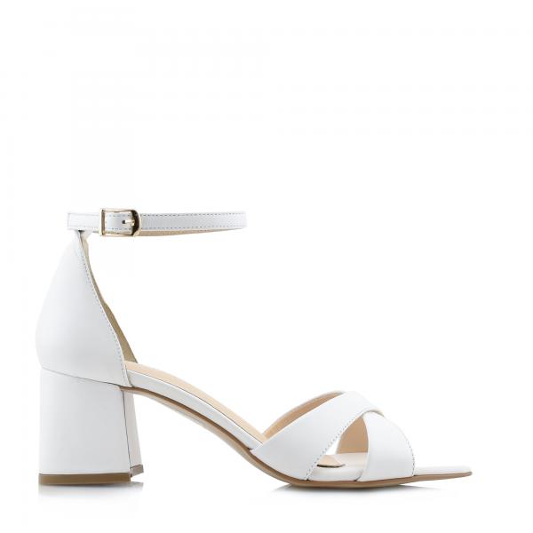 SQUARE MID HEELED SANDALS