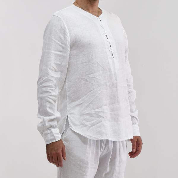 MEN'S LINO SHIRT WITH BUTTON